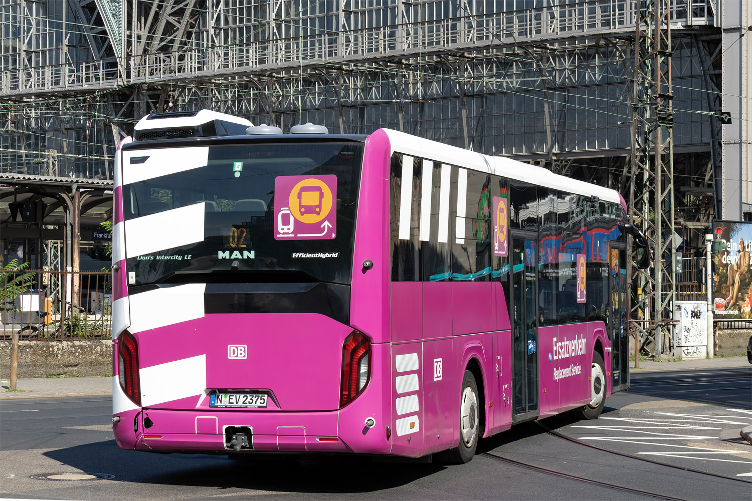 Бавария, MAN 43C Lion's Intercity LE 13 LEÜ360 EfficientHybrid № N-EV 2375; Гессен — SEV · Riedbahn · Frankfurt am Main <> Mannheim · 15.07.2024 — 14.12.2024