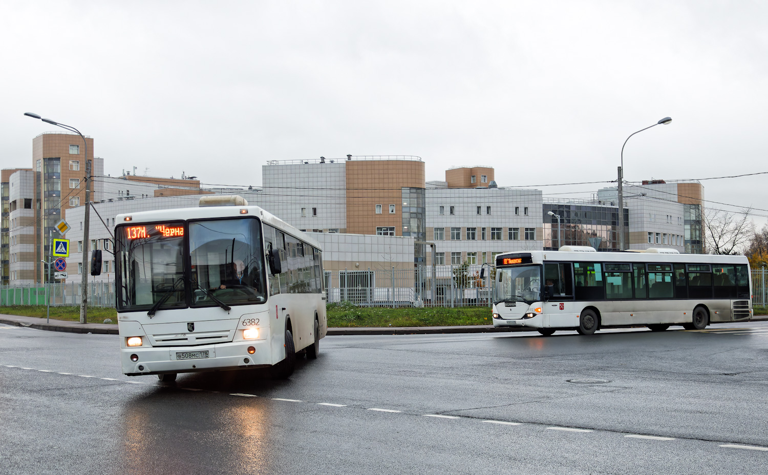 Санкт-Петербург, НефАЗ-52994-10 № 6382; Санкт-Петербург, Scania OmniLink I (Скания-Питер) № 6903