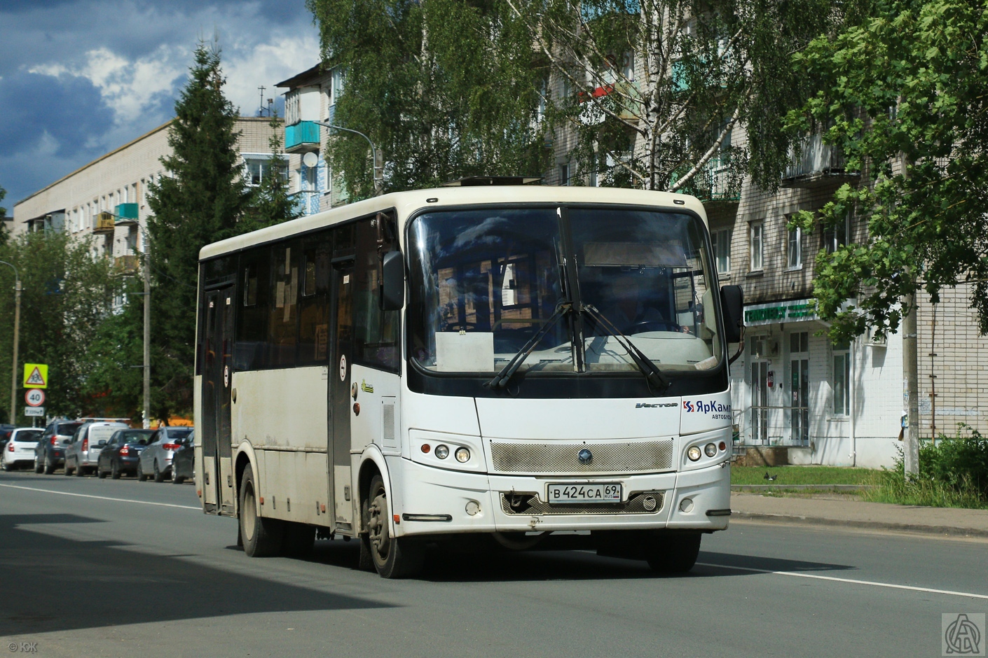 Tverės regionas, PAZ-320414-05 "Vektor" (1-2) Nr. В 424 СА 69