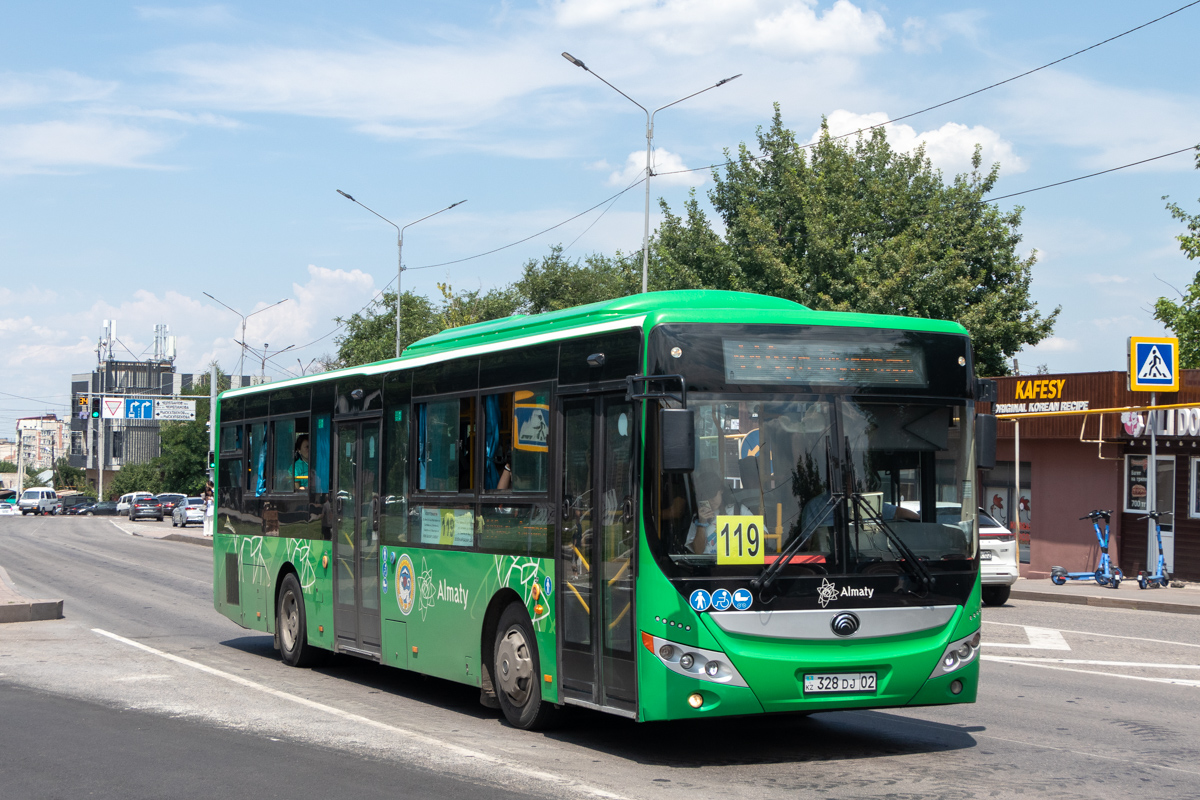 Алматы, Yutong ZK6118HGA (QazTehna) № 328 DJ 02