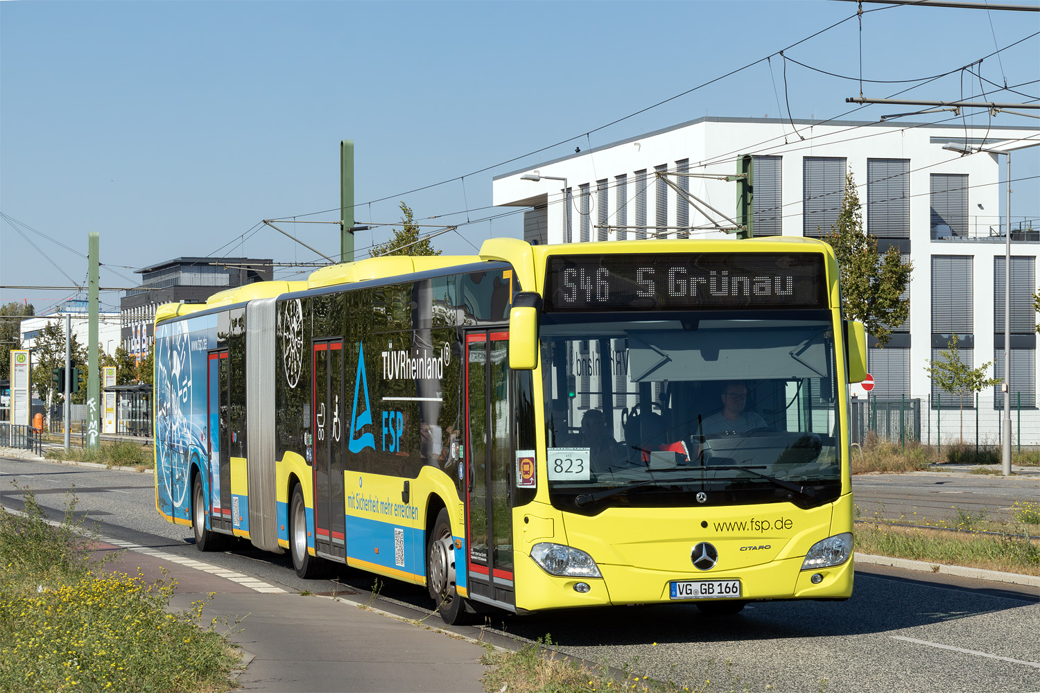 Мекленбург-Передняя Померания, Mercedes-Benz Citaro C2 G № 166; Берлин — SEV · S9 / S45 / S46 · Schöneweide <> Flughafen BER / Grünau · 16.09.2024 — 14.10.2024