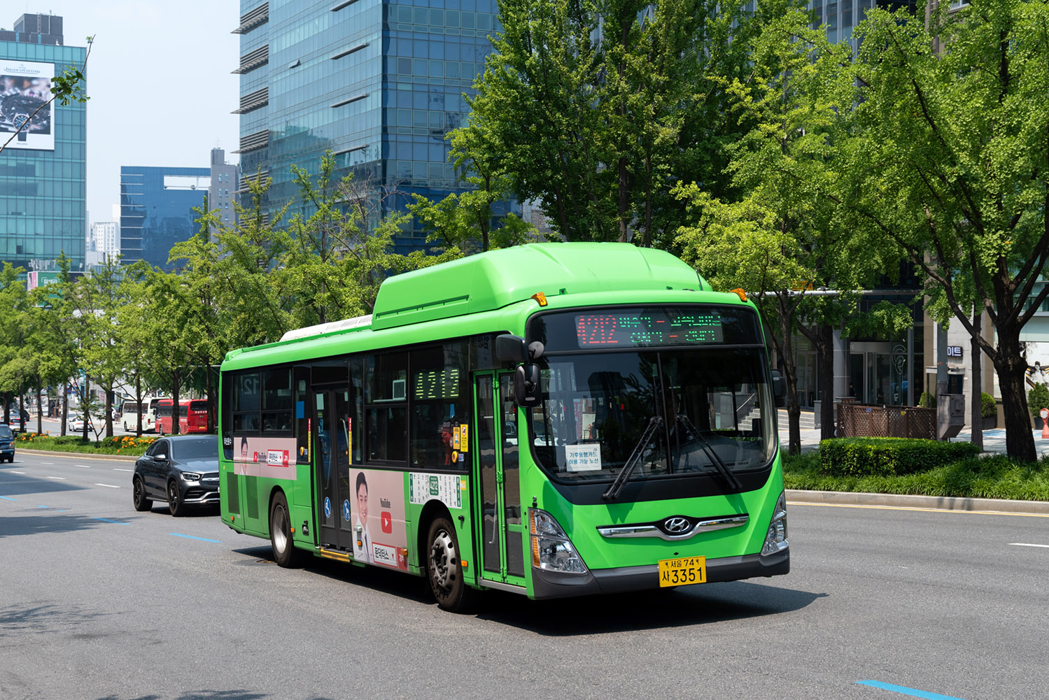 Южная Корея, Hyundai New Super AeroCity 2F/L LF № 서울 74 사 3351