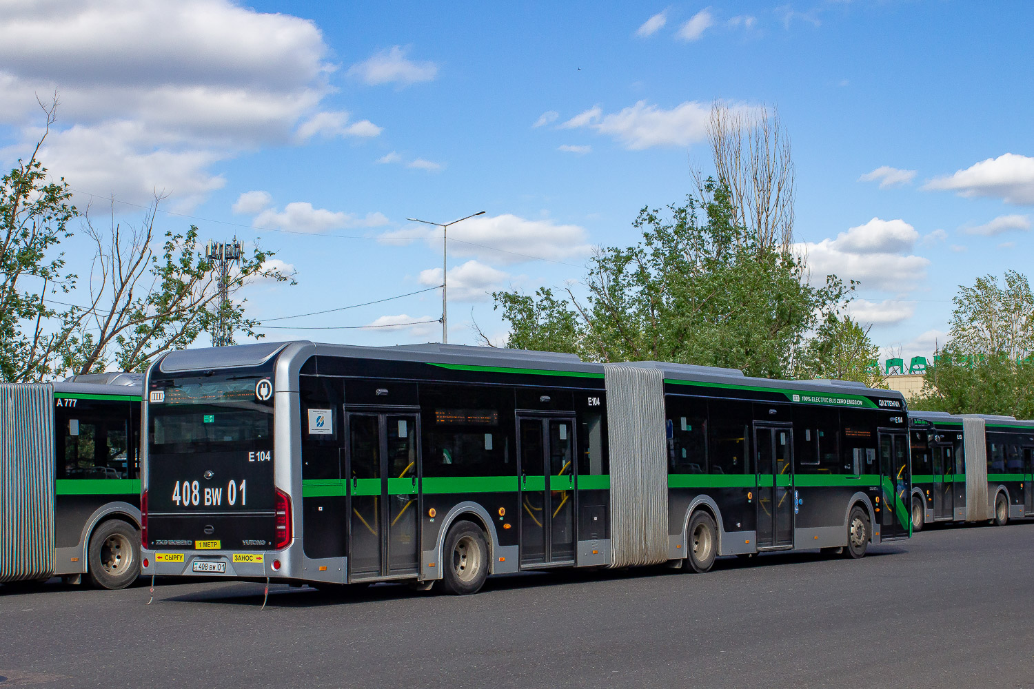 Астана, Yutong ZK6180BEVG (QazTehna) № E104 Астана, Yutong ZK6180BEVG (QazTehna) № E104