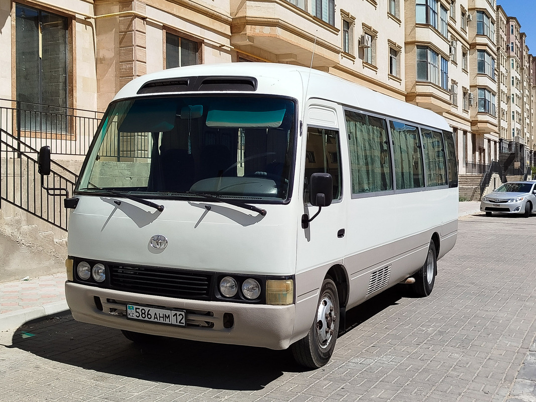 Мангистауская область, Toyota Coaster (III B40/B50) № 586 AHM 12