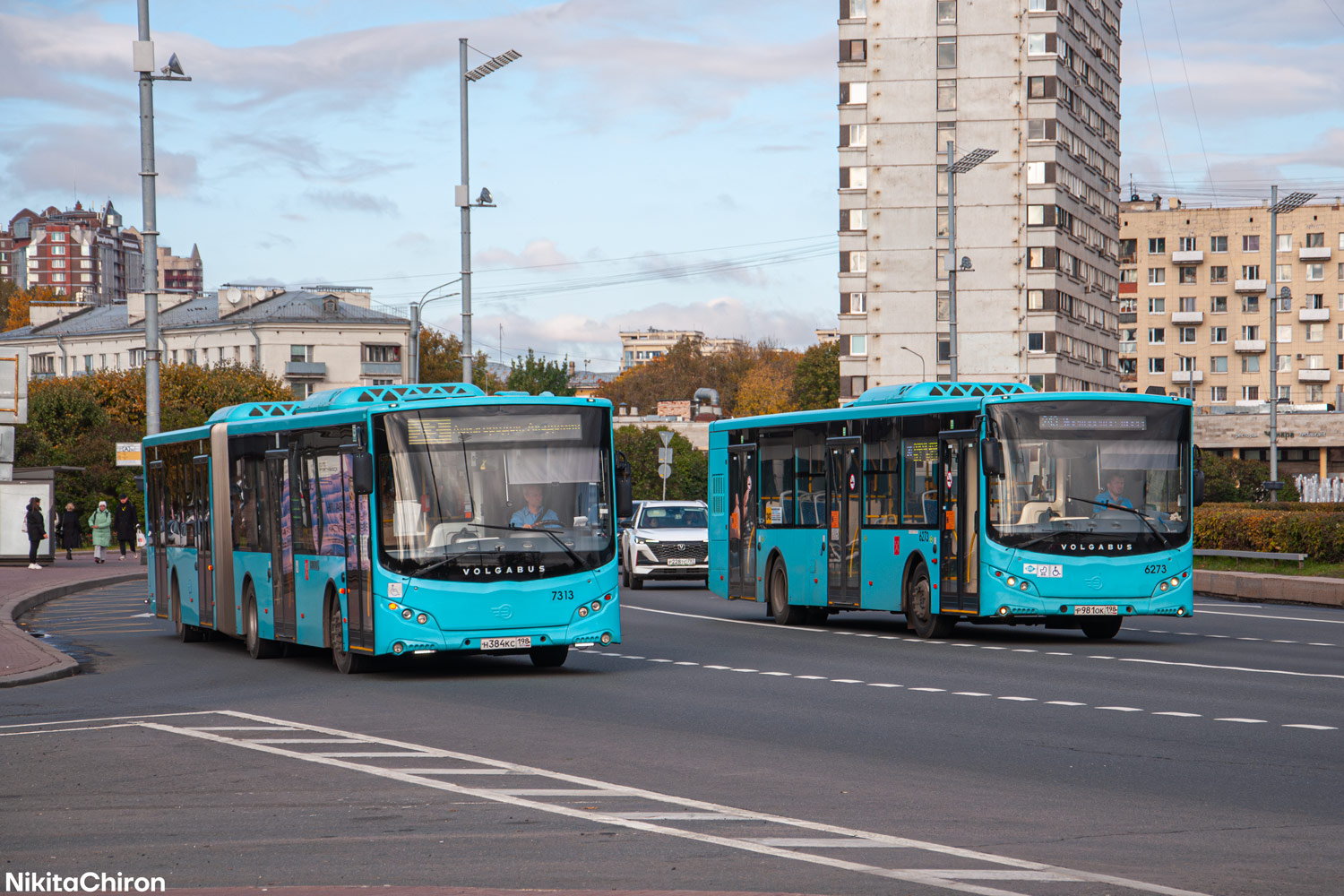 Санкт-Петербург, Volgabus-6271.02 № 7313; Санкт-Петербург, Volgabus-5270.G4 (LNG) № 6273