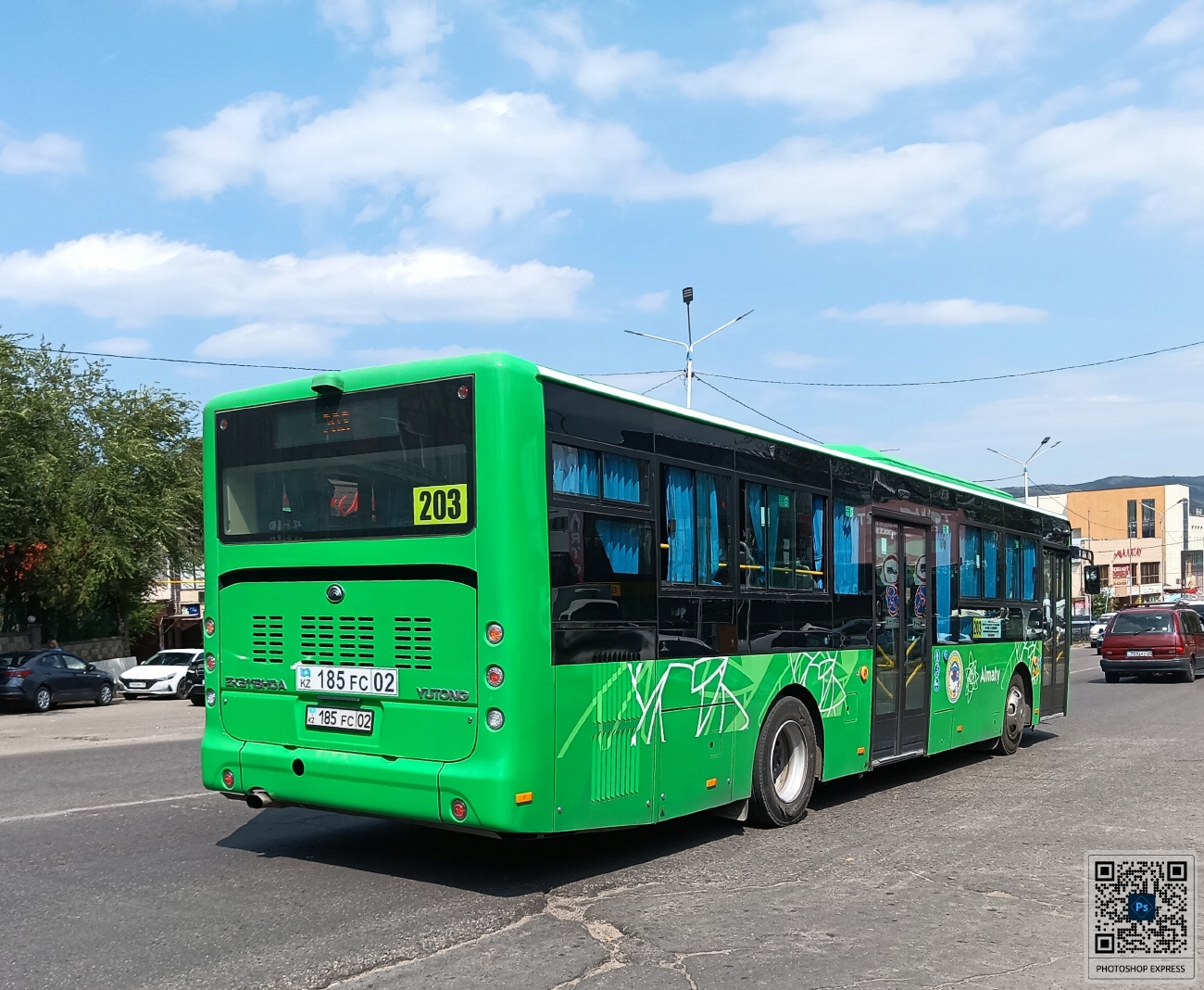 Алматы, Yutong ZK6118HGA (QazTehna) № 185 FC 02