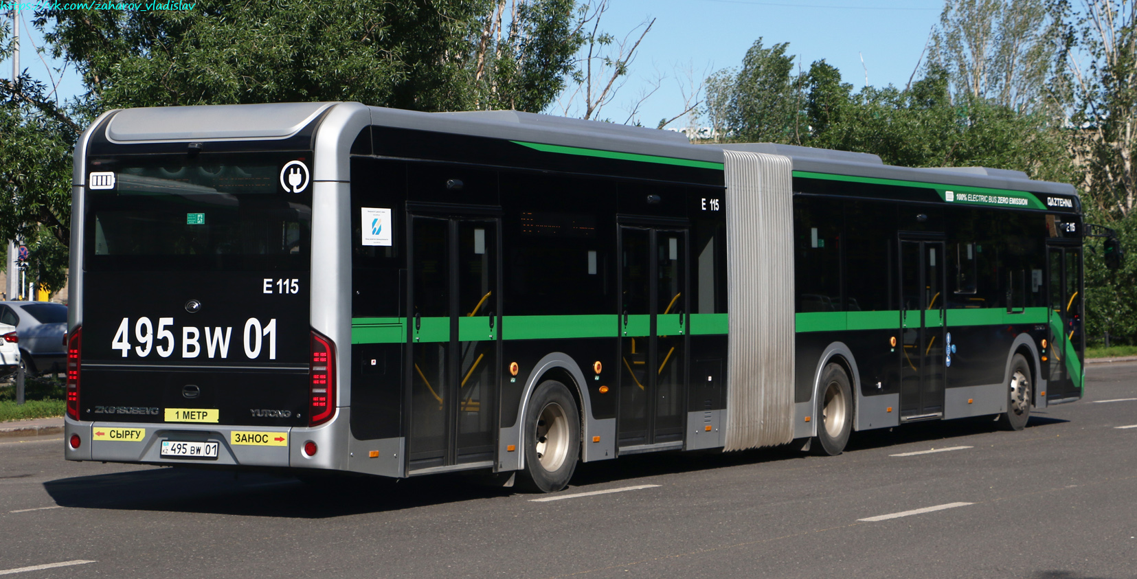 Астана, Yutong ZK6180BEVG (QazTehna) № E115