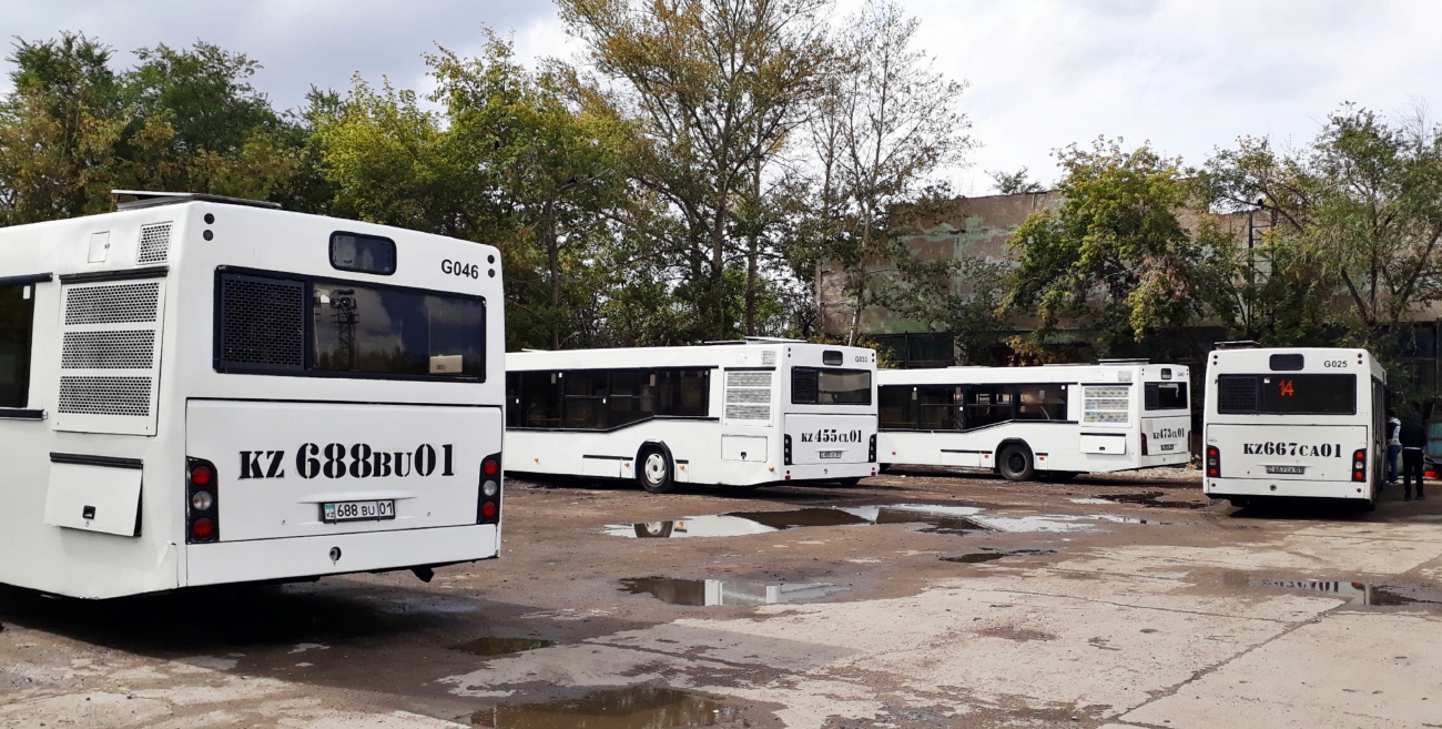 Astana, MAZ-103.465 # G046; Astana, MAZ-103.465 # G025; Astana — Bus depot
