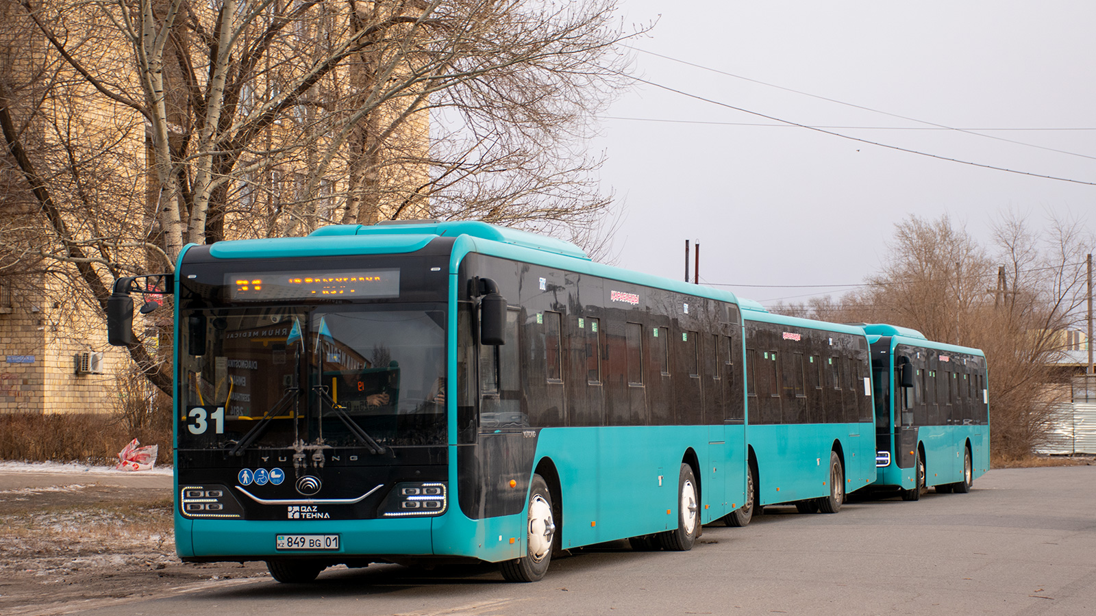 Карагандинская область, Yutong ZK6116HG (QazTehna) № 849 BG 01; Карагандинская область, Yutong ZK6116HG (QazTehna) № 826 BG 01; Карагандинская область, Yutong ZK6116HG (QazTehna) № 827 BG 01