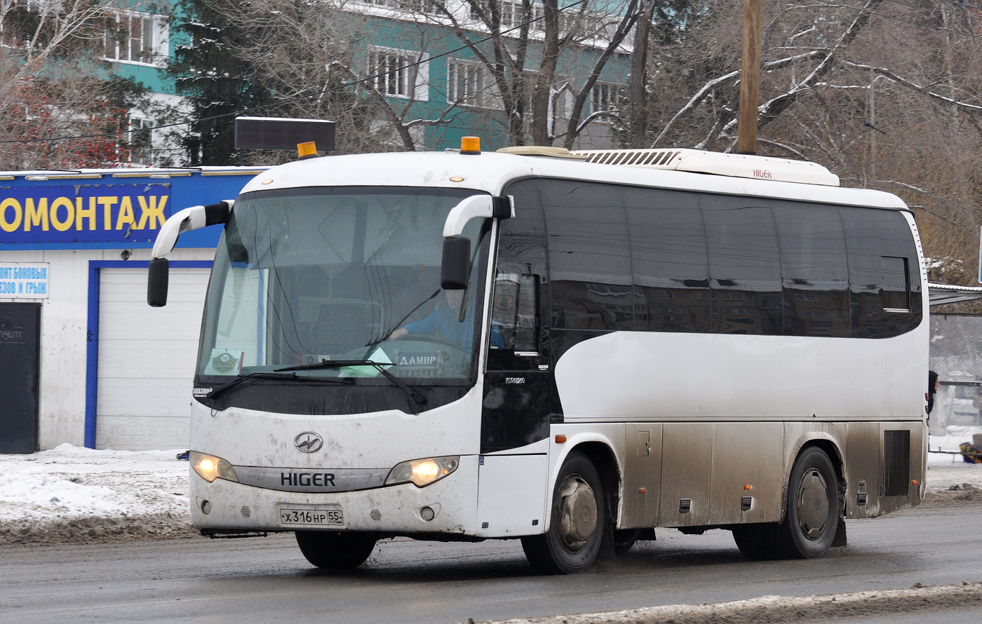 Омская область, Higer KLQ6826Q № Х 316 НР 55