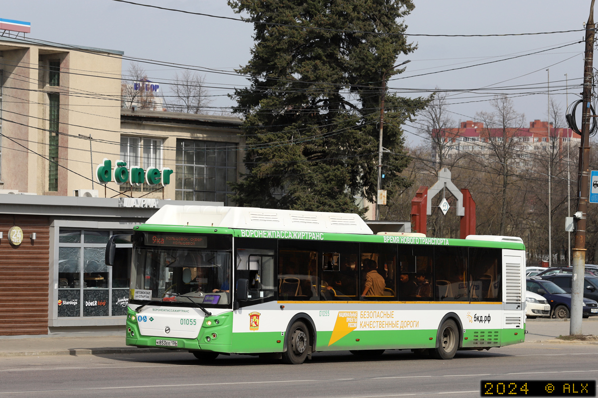 Воронежская область, ЛиАЗ-5292.67 (CNG) № 01055 Воронежская область, ЛиАЗ-5292.67 (CNG) № 01055