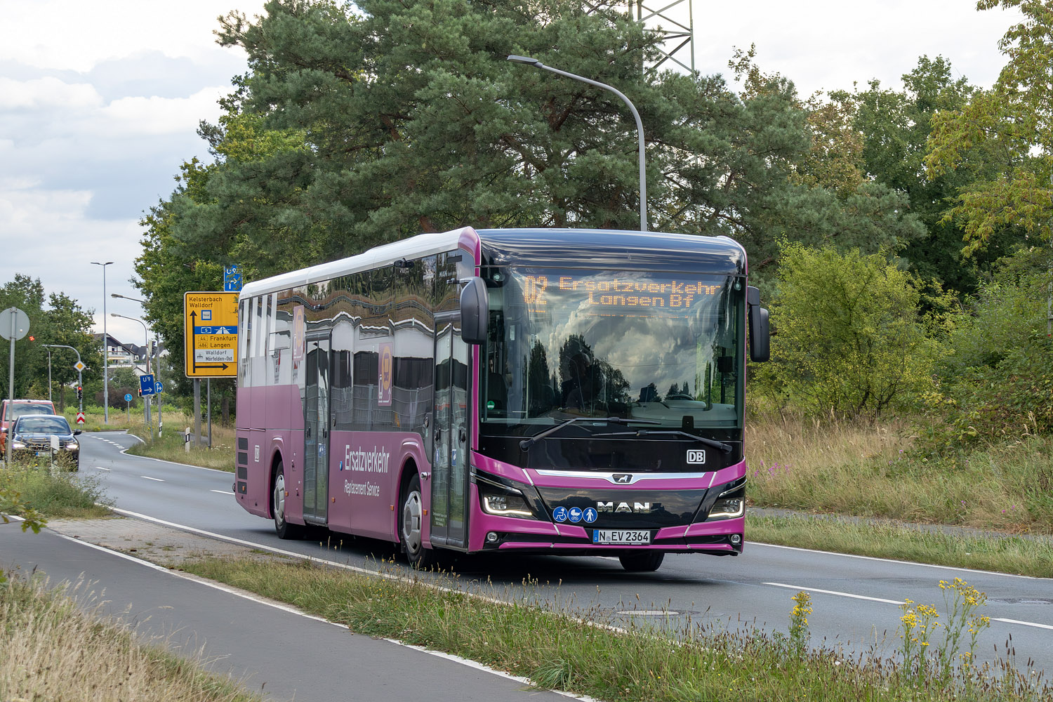 Бавария, MAN 43C Lion's Intercity LE 13 LEÜ360 EfficientHybrid № N-EV 2364; Гессен — SEV · Riedbahn · Frankfurt am Main <> Mannheim · 15.07.2024 — 14.12.2024