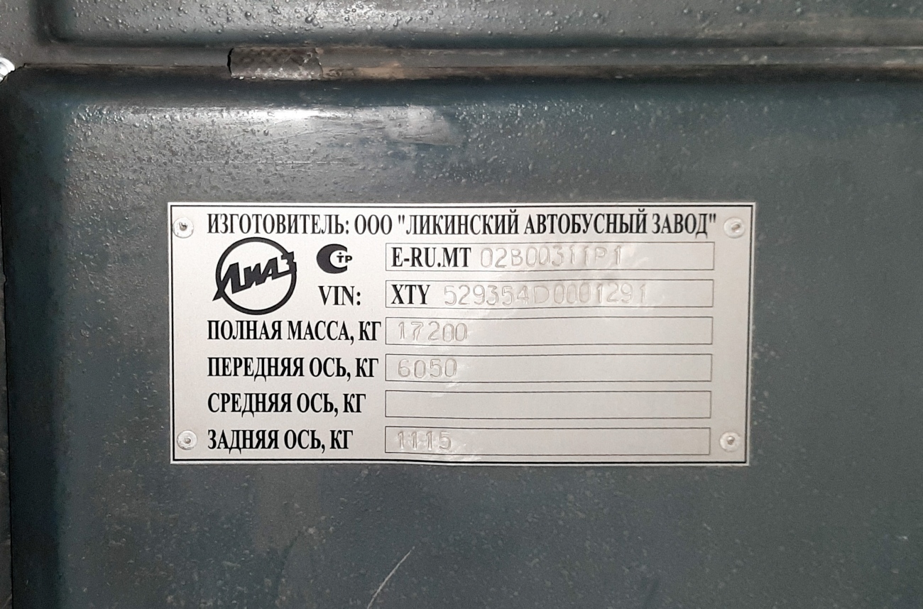 Пскоўская вобласць, ЛиАЗ-5293.54 № 299