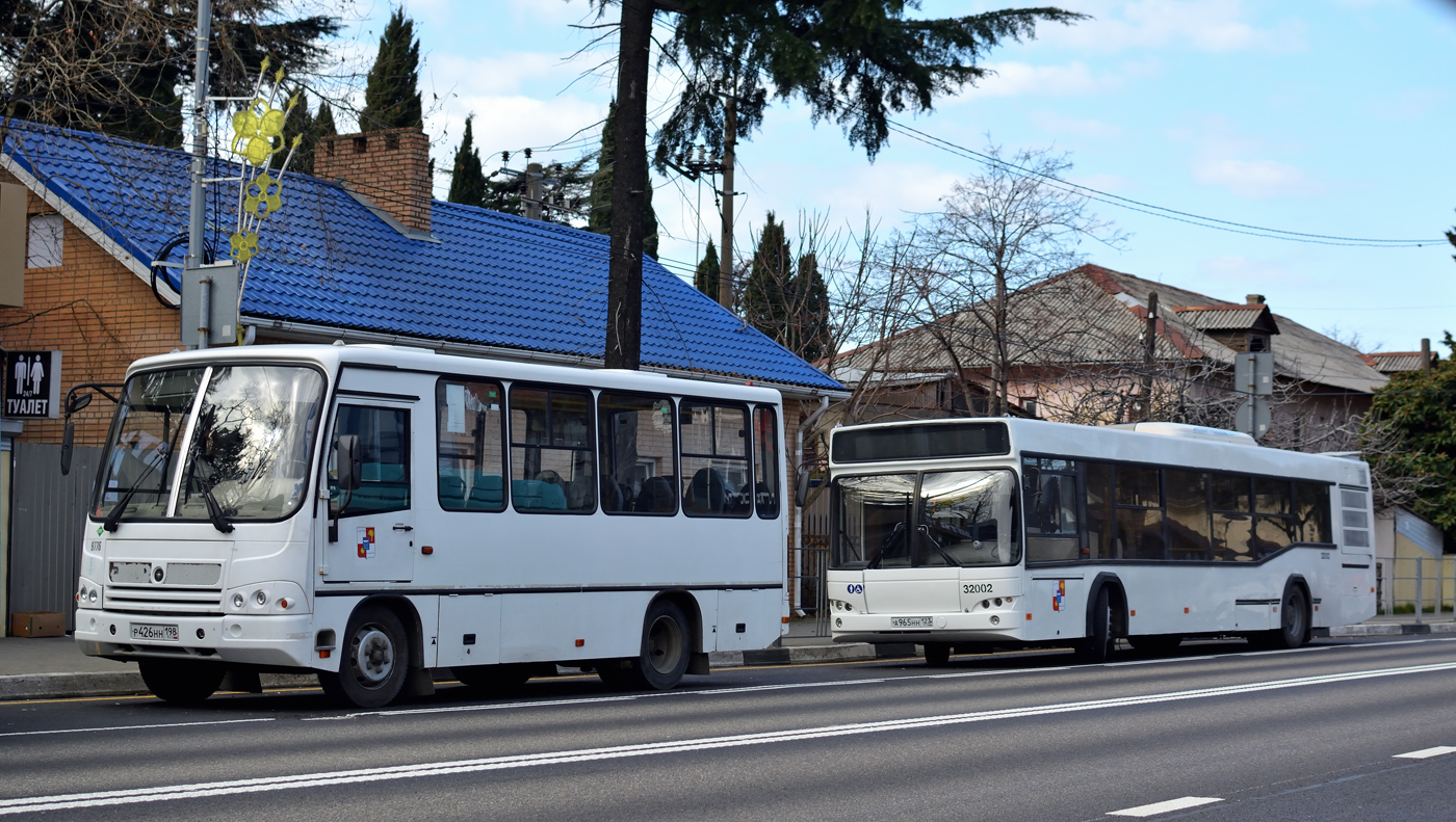 Краснодарский край, ПАЗ-320302-11 № 9776; Краснодарский край, МАЗ-103.586 № 32002