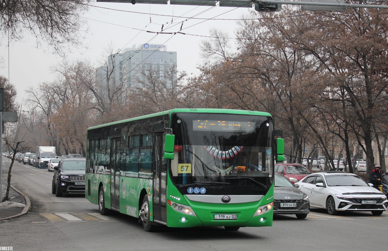 Алматы, Yutong ZK6118HGA (СарыаркаАвтоПром) № 119 AJ 02