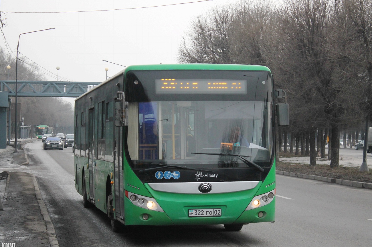 Алматы, Yutong ZK6118HGA (СарыаркаАвтоПром) № 322 FO 02