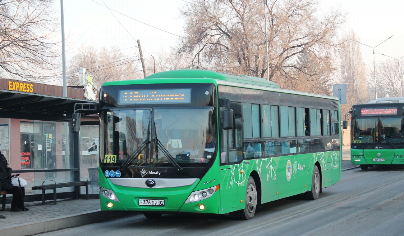 Алматы, Yutong ZK6118HGA (QazTehna) № 376 DJ 02