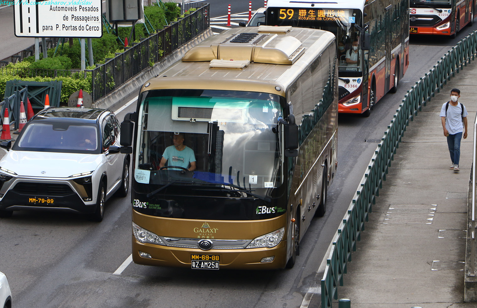 Китай, Yutong ZK6109BEVHA № 粤Z AM25澳