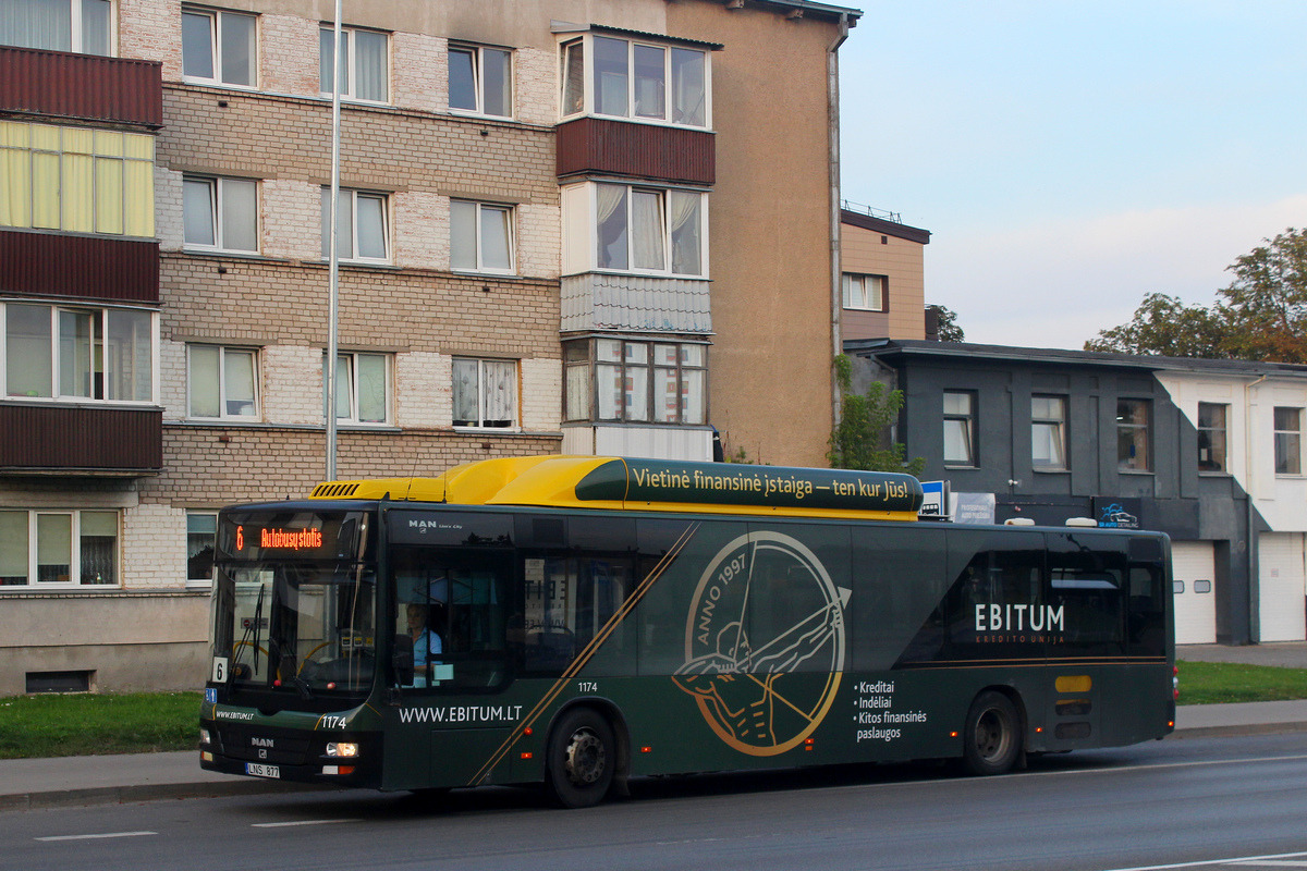 Lithuania, MAN A21 Lion's City NL243 CNG # 1174