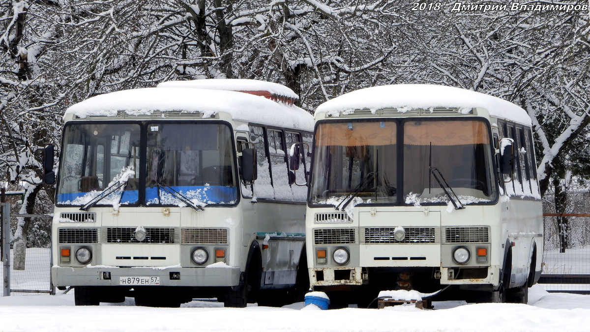 Орловская область, ПАЗ-32053 № Н 879 ЕН 57; Орловская область, ПАЗ-32054-07 № Т 929 РА 57
