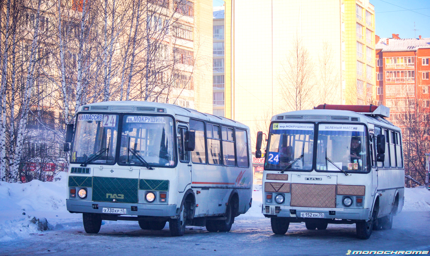 Томская область, ПАЗ-32054 № Х 730 КР 45; Томская область, ПАЗ-32054 № Е 152 ХН 70; Томская область — Разные фотографии — Томск