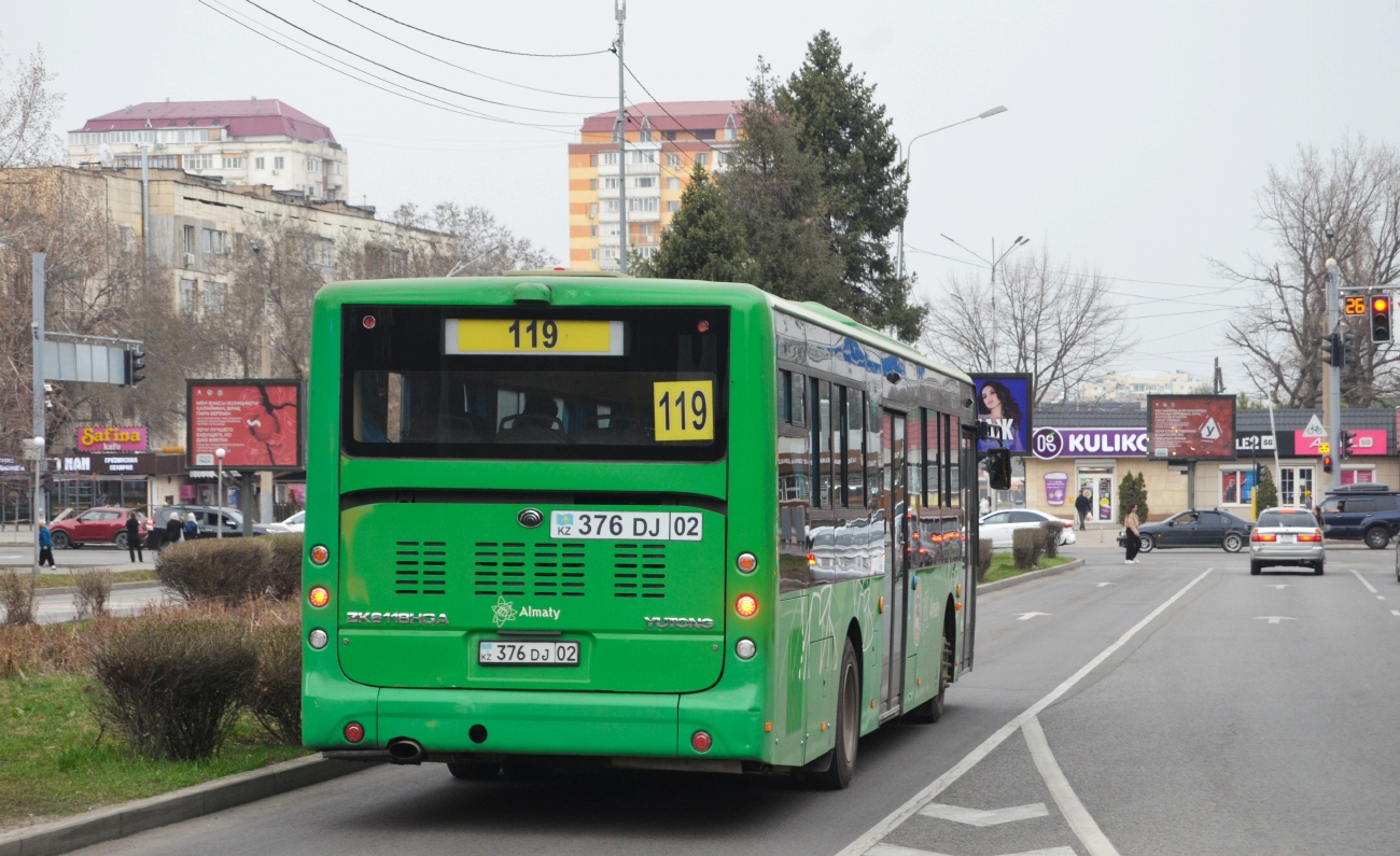 Алматы, Yutong ZK6118HGA (QazTehna) № 376 DJ 02