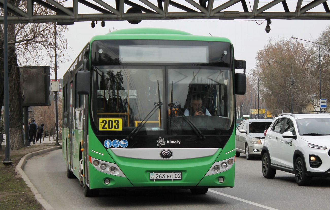 Алматы, Yutong ZK6118HGA (QazTehna) № 263 FC 02