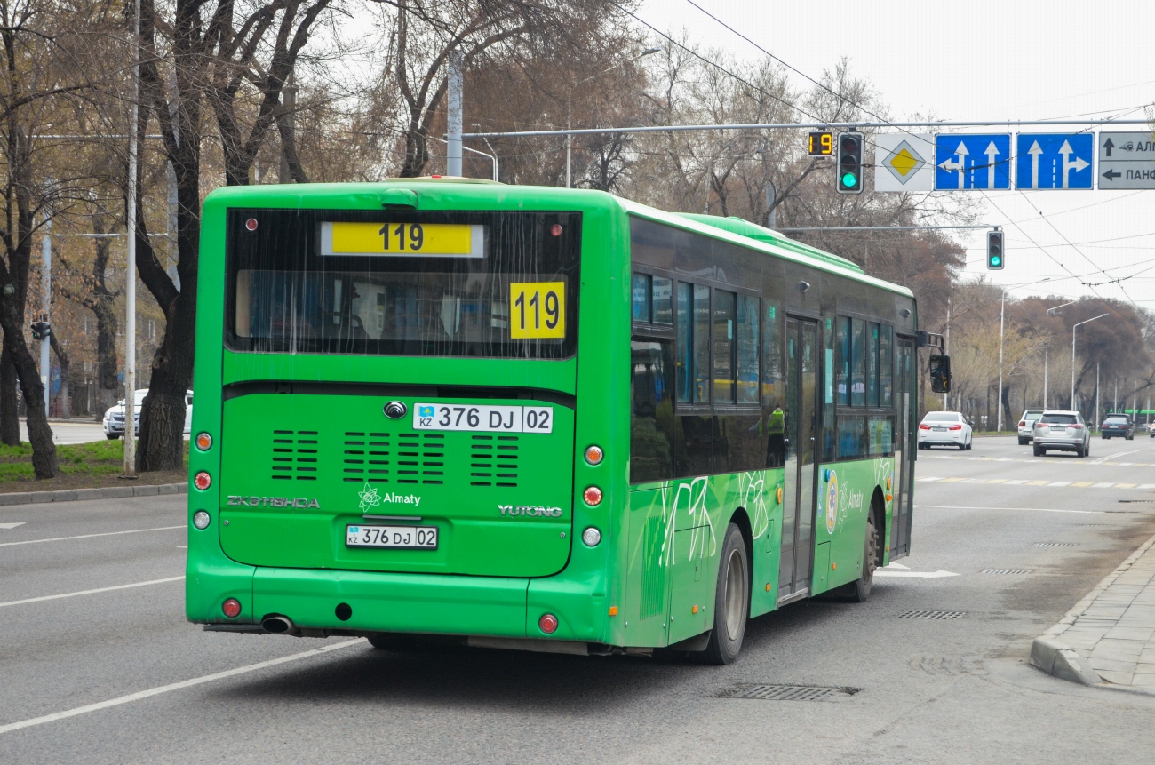 Алматы, Yutong ZK6118HGA (QazTehna) № 376 DJ 02