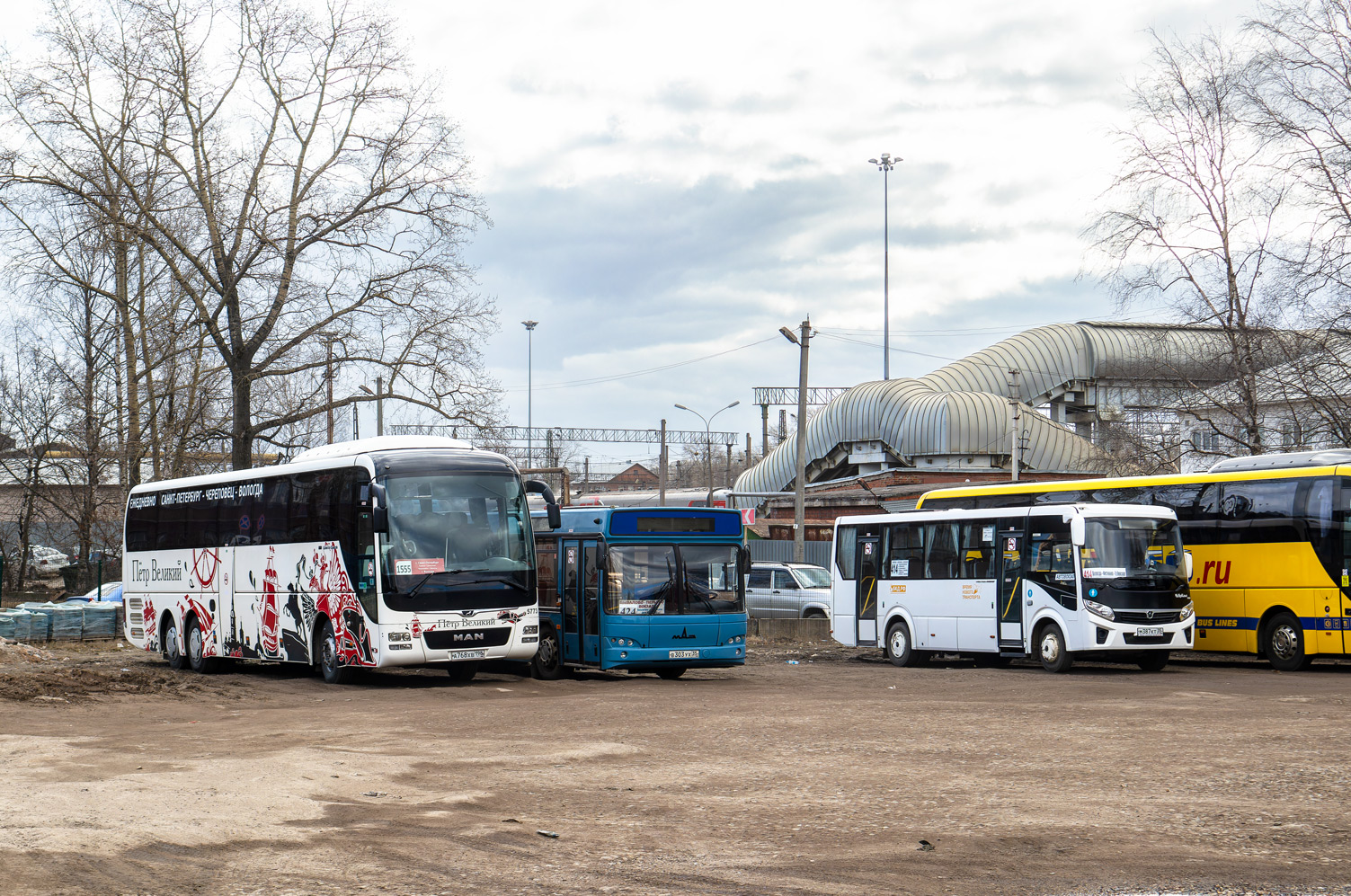 Санкт-Петербург, MAN R08 Lion's Coach L RHC444 L № n773; Вологодская область, ПАЗ-320455-04 "Vector Next" № М 387 КТ 35