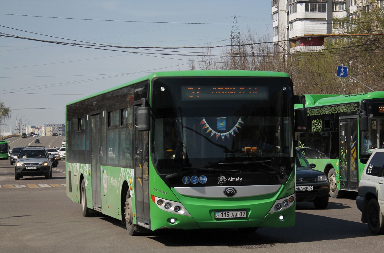 Алматы, Yutong ZK6118HGA (СарыаркаАвтоПром) № 115 AJ 02