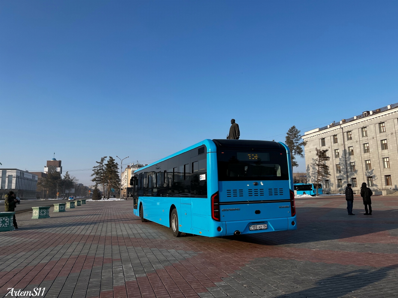 Павлодарская область, Yutong ZK6126HG (QazTehna) № 155 AZ 14