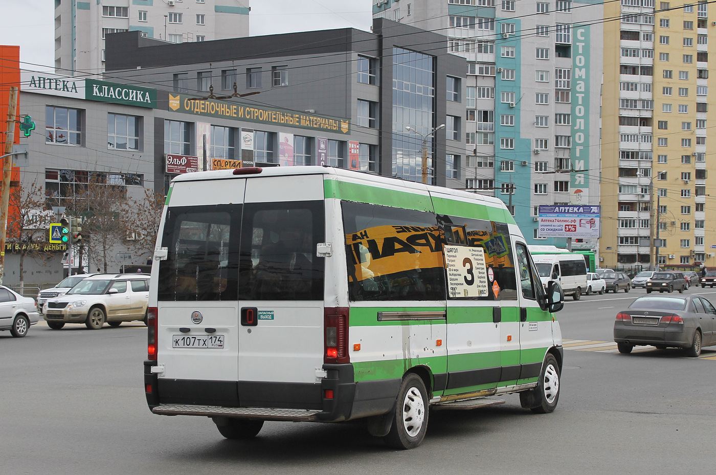 Челябинская область, FIAT Ducato 244 CSMMC-RLL, -RTL № К 107 ТХ 174