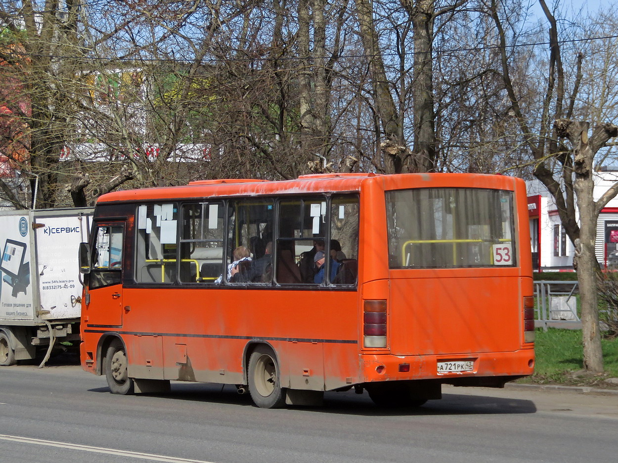 Кировская область, ПАЗ-320402-05 № А 721 РК 43