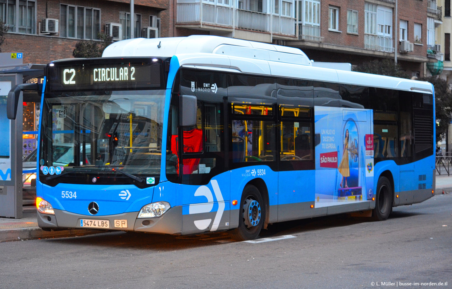 Испания, Mercedes-Benz Citaro C2 NGT № 5534