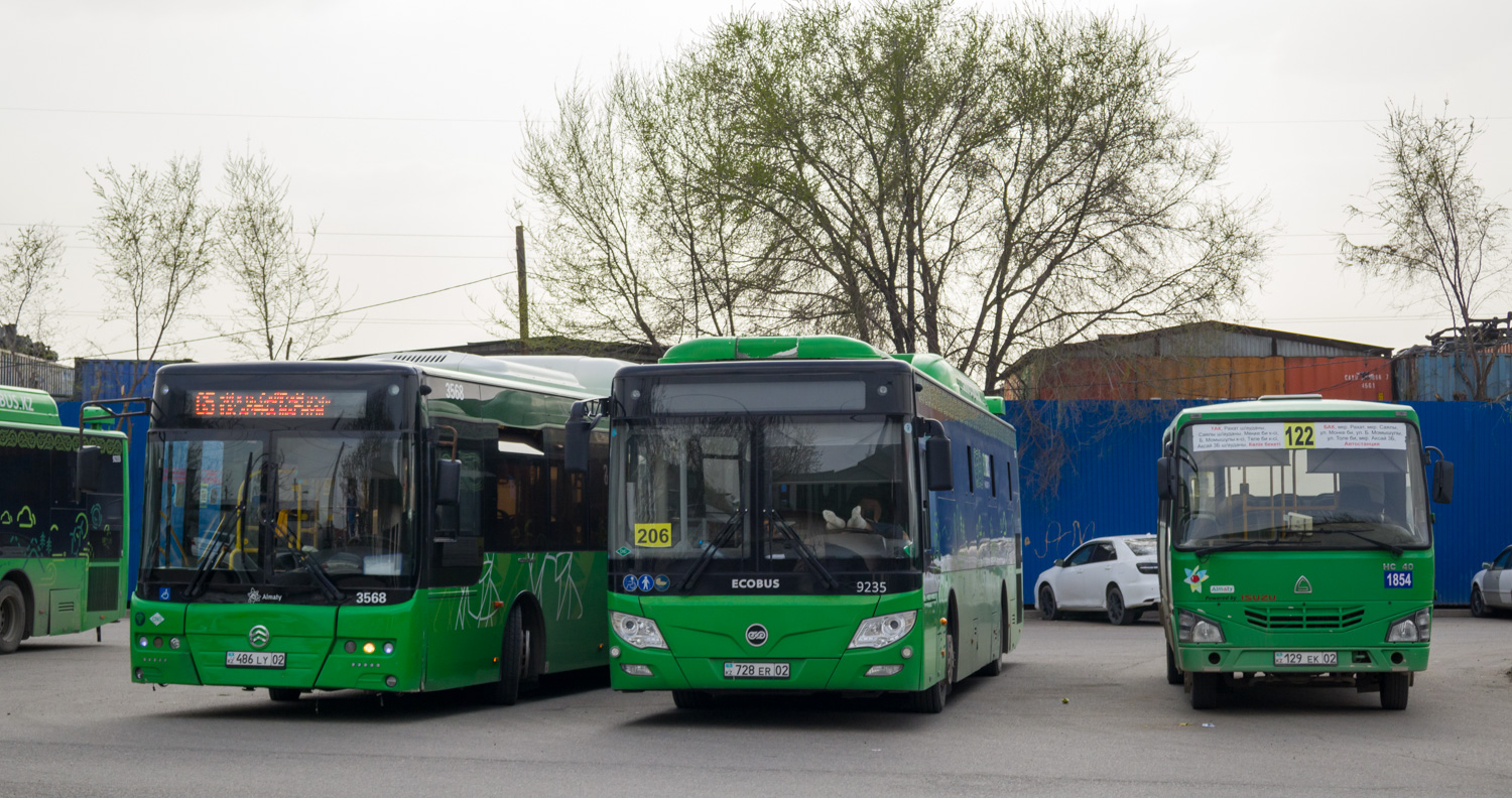 Алматы, Foton BJ6123C6CTD-A1 № 9235; Алматы, SAZ HC40 № 1854