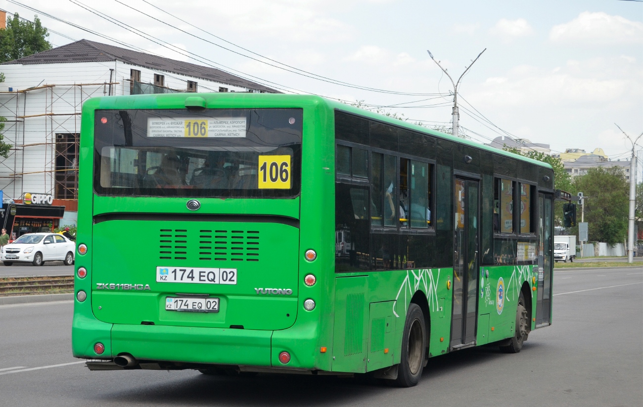 Алматы, Yutong ZK6118HGA № 174 EQ 02