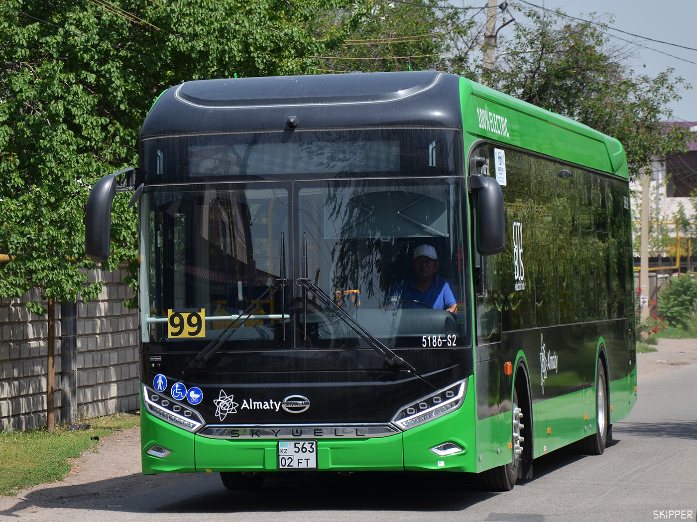 Алматы, Skywell NJL6128BEV (СемАЗ) № 5186-S2