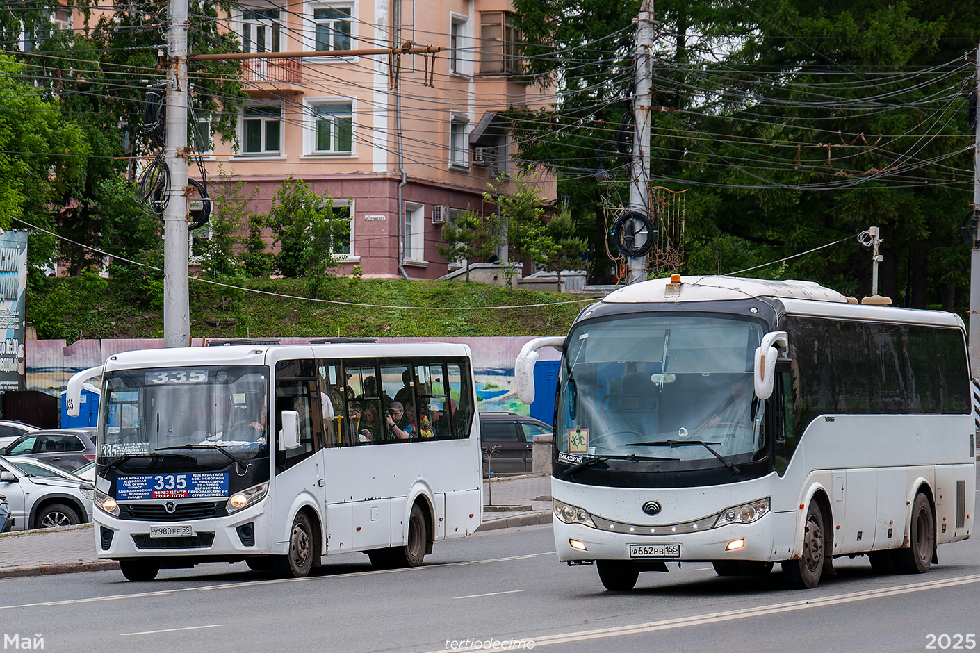 Омская область, ПАЗ-320405-04 "Vector Next" № 5604; Омская область, Yutong ZK6899HA № А 662 РВ 155