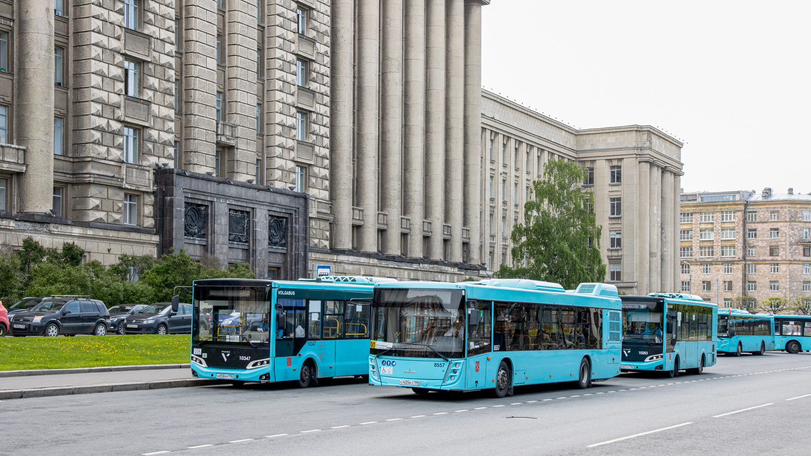 Санкт-Петербург, Volgabus-4298.G4 (LNG) № 10347; Санкт-Петербург, МАЗ-203.047 № 8557
