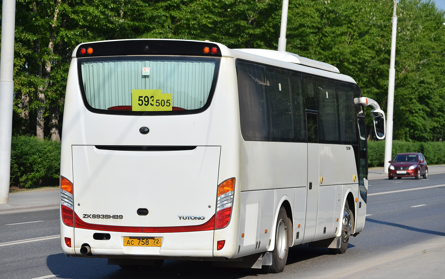 Тюменская область, Yutong ZK6938HB9 № АС 758 72