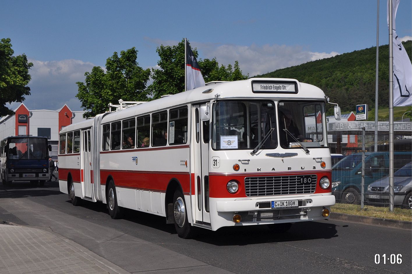 Саксония, Ikarus 180.22 № 31; Тюрингия — 8. Ikarus-Bus-Treffen in Deutschland — Meiningen 17.05.2025