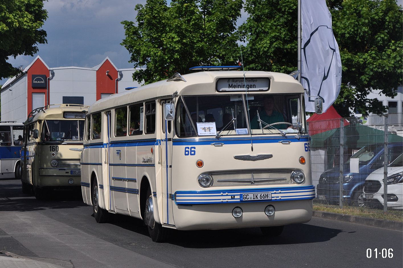 Саксония, Ikarus  66.62 № 66; Тюрингия — 8. Ikarus-Bus-Treffen in Deutschland — Meiningen 17.05.2025