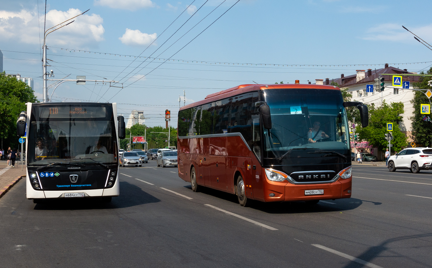 Baszkortostan, NefAZ-5299-30-57 Nr 6594; Baszkortostan, Ankai A9 Nr М 408 ОУ 702