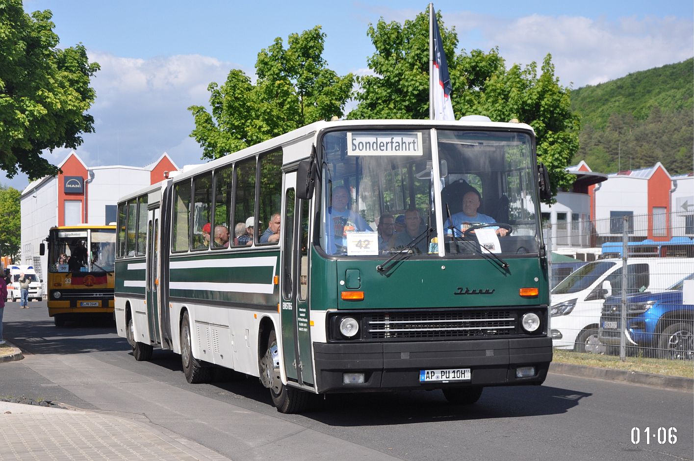 Türingia, Ikarus 280.03 sz.: AP-PU 10H; Türingia — 8. Ikarus-Bus-Treffen in Deutschland — Meiningen 17.05.2025