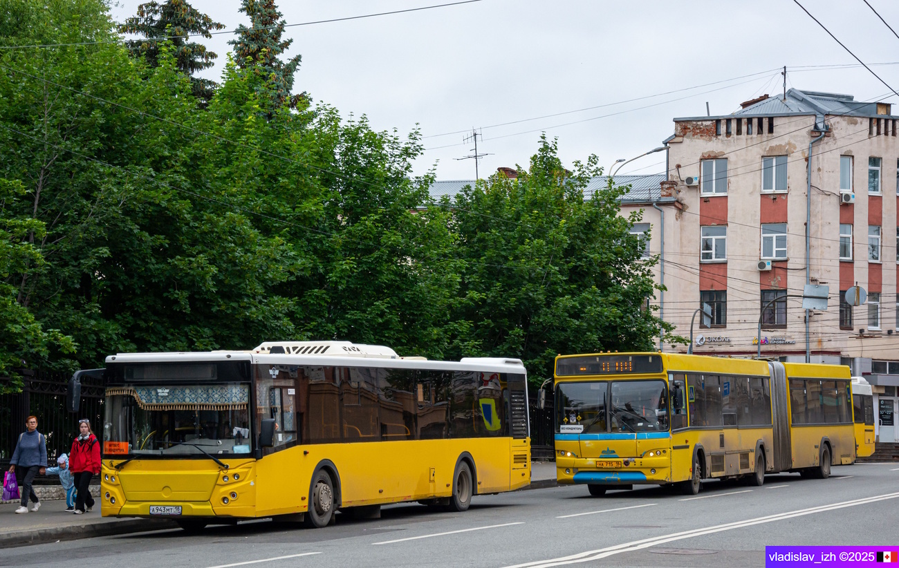 Удмуртия, ЛиАЗ-5292.65 № А 943 МТ 18; Удмуртия, МАЗ-105.465 № НА 715 18