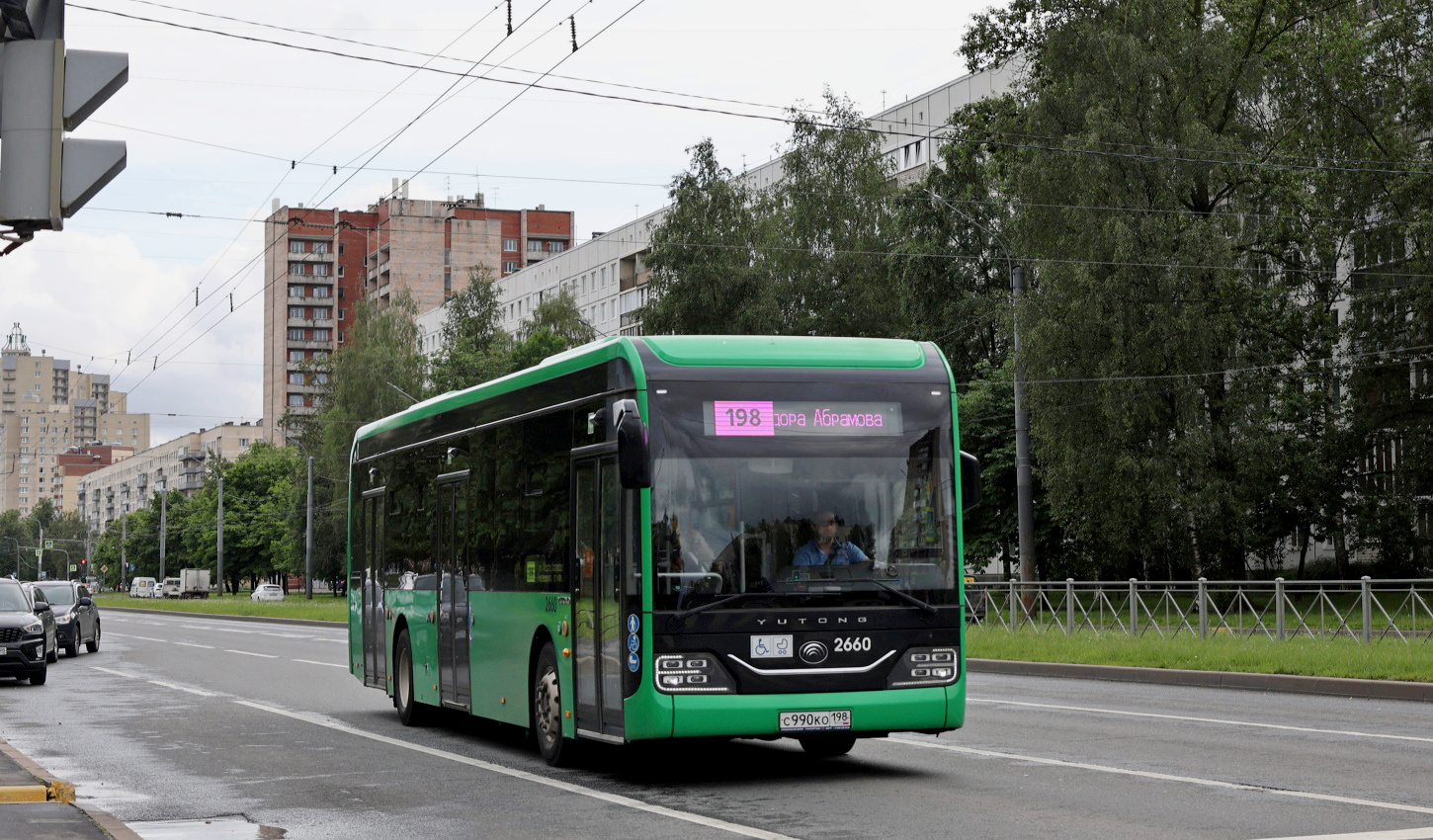 Санкт-Петербург, Yutong ZK6126BEVG № 2660