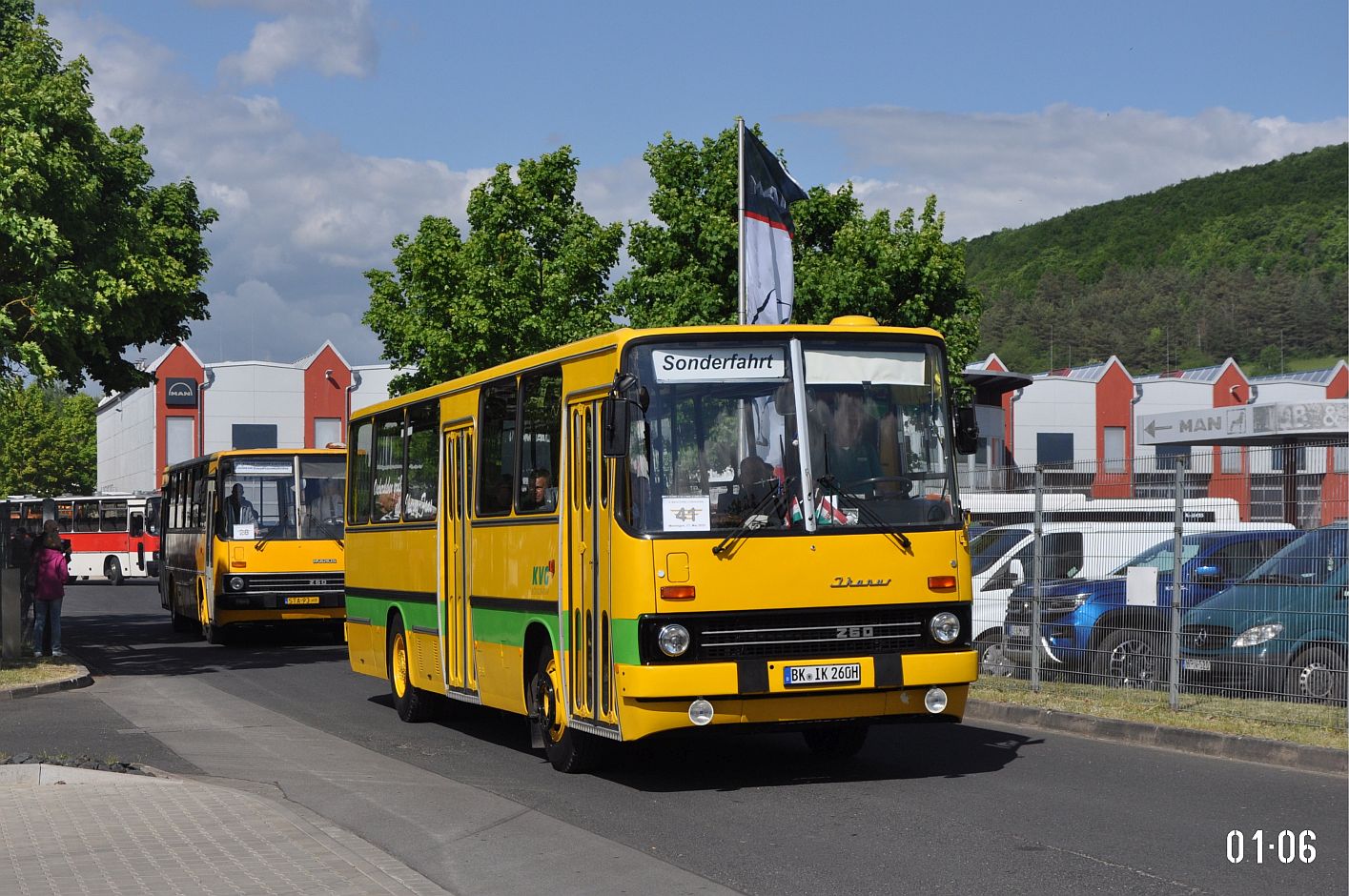 Saxony-Anhalt, Ikarus 260.43 # BK-IK 260H; Thuringia — 8. Ikarus-Bus-Treffen in Deutschland — Meiningen 17.05.2025