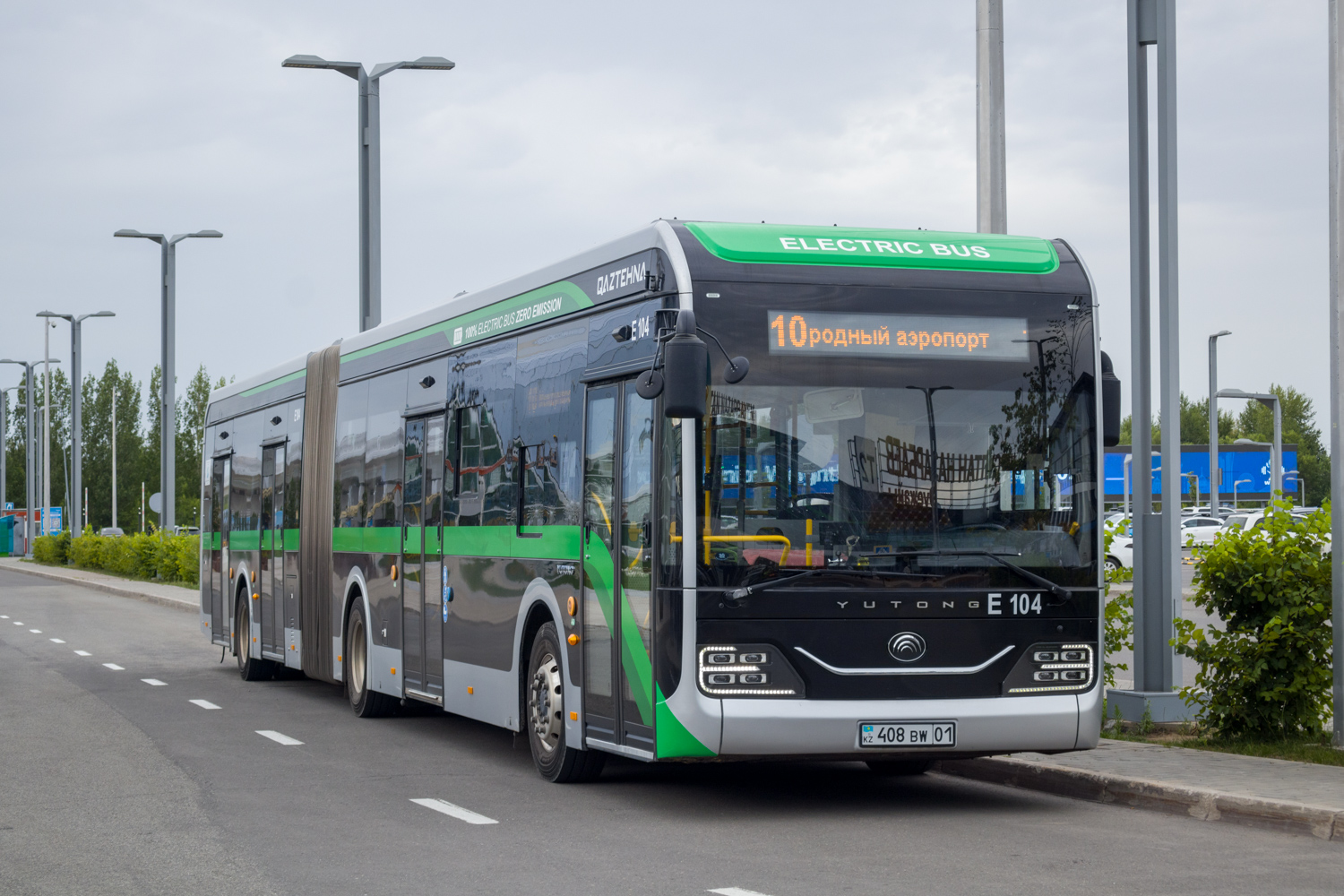 Астана, Yutong ZK6180BEVG (QazTehna) № E104 Астана, Yutong ZK6180BEVG (QazTehna) № E104