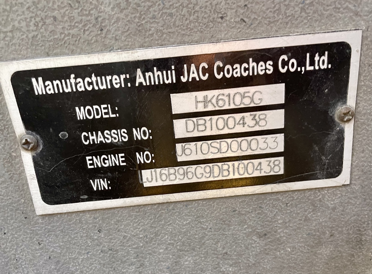 Karagandy province, Heke JAC HK6105G # 845 AMX 09