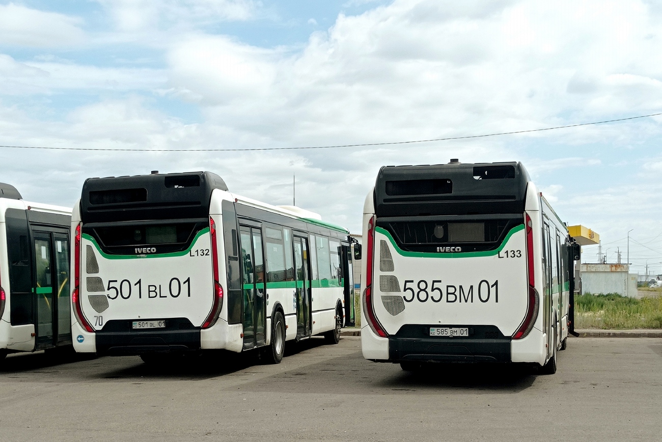 Астана, IVECO Urbanway 12M (СарыаркаАвтоПром) № L132; Астана, IVECO Urbanway 12M (СарыаркаАвтоПром) № L133